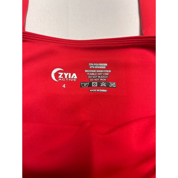 ZYIA Active‎ Red High Waisted Capri Leggings with Pockets - Size 4 - Picture 5 of 5